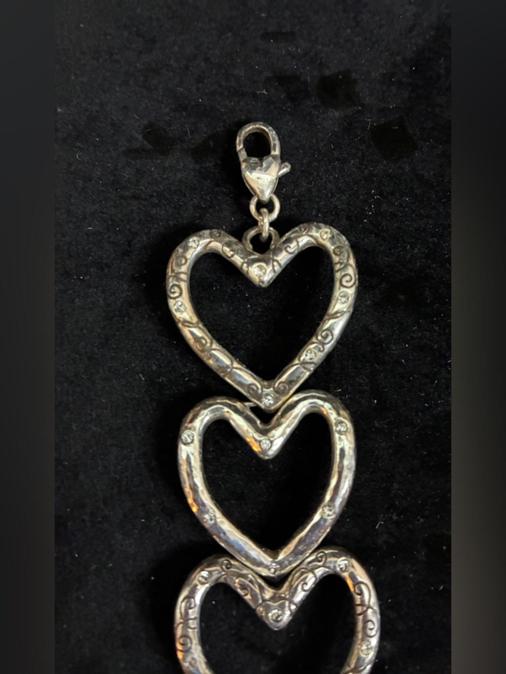 Brighton EUC Callie Love Heart Bracelet Antique silver tone - Picture 3 of 10